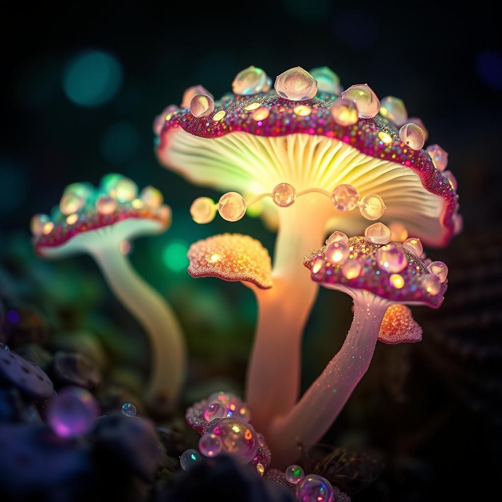 Bioluminescent Dreamscape: Ethereal Fungi and Jazzy Creature...