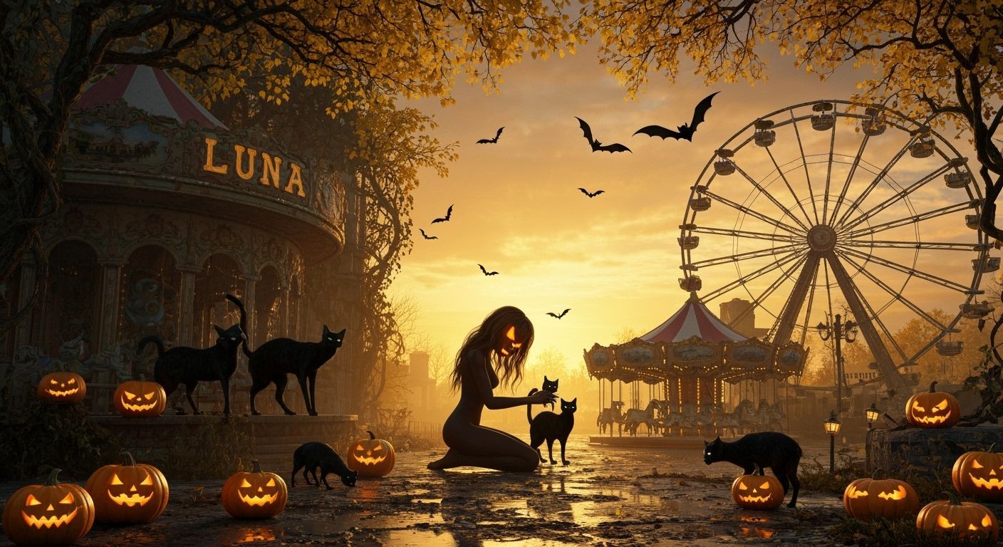 Halloween Collage: Ghosts, Goblins, Skeletons at Abandoned L...