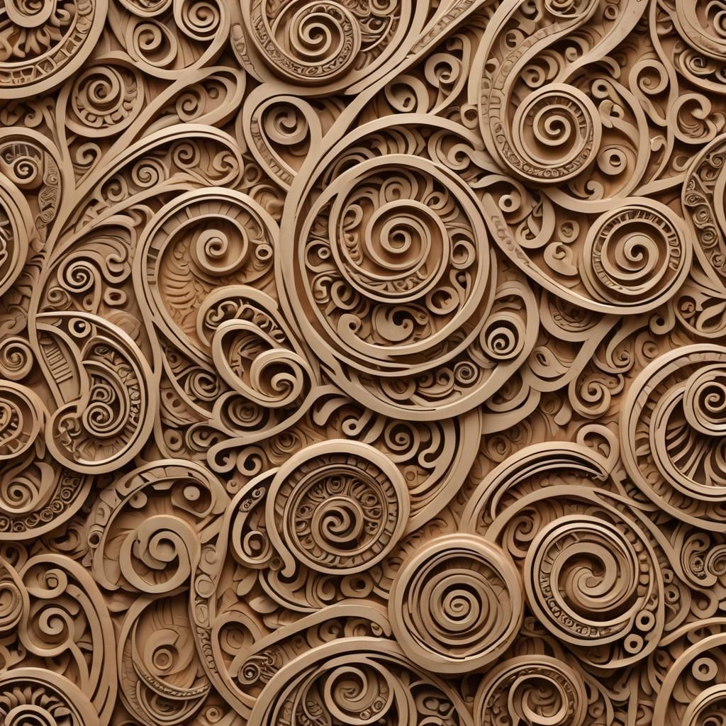 Intricate Maori Ta Moko Pattern Design