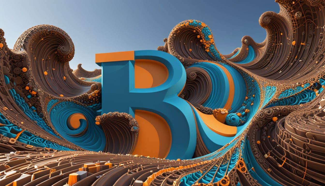 Vibrant Chocolate Bitcoin Shield in Abstract Vector Style