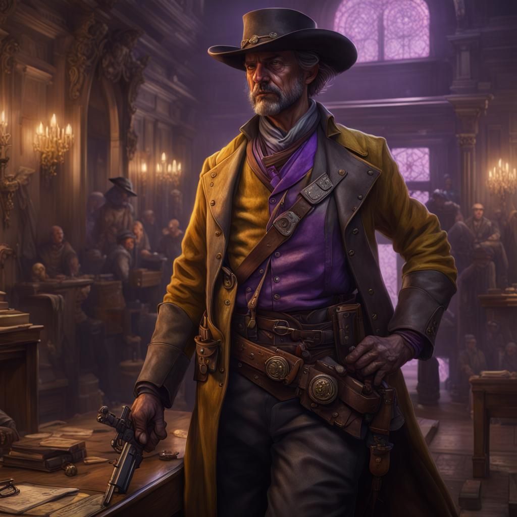 Gunslingers of Congress in Dark Fantasy Art Style