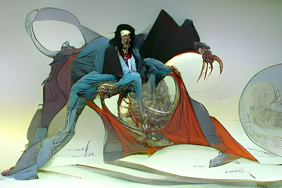 Morbius Rides a Mobius Strip in Steampunk Style