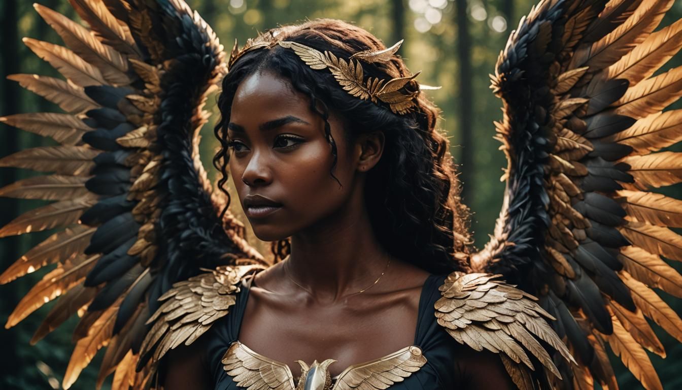 Majestic Winged Woman, Cinematic Film Still