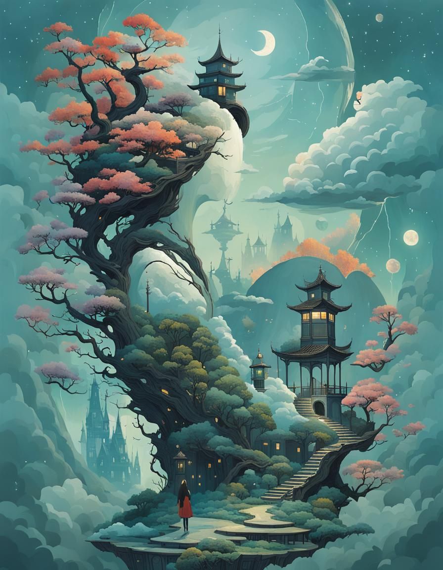 Surreal Fantasy Stargate with Dream Room Cloud