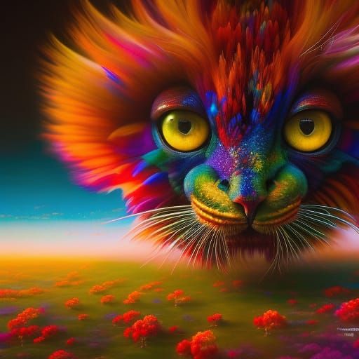 Psychedelic Cosmic Clown Phoenix Portrait in Photorealistic ...