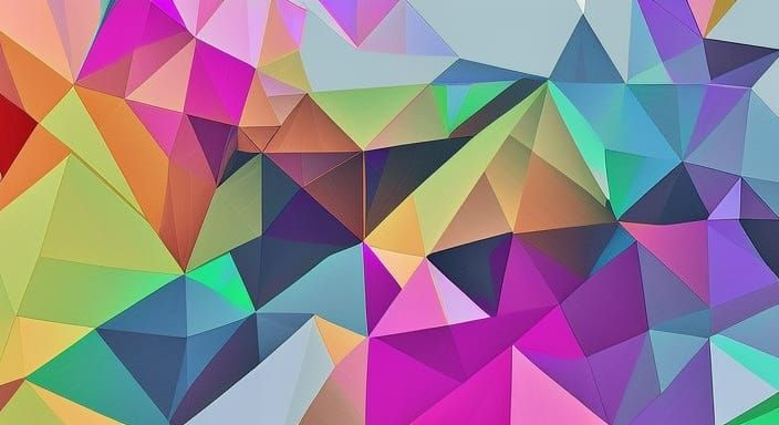 Chrome Tunnel to a Cave in Iridescent Triangles