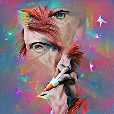 Abstract Bowie-Inspired AI Art