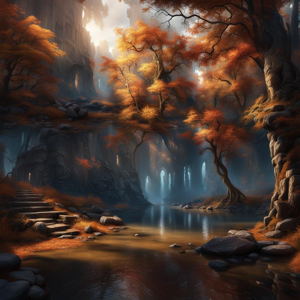 Fantastical Matte Painting of Youth's Transition