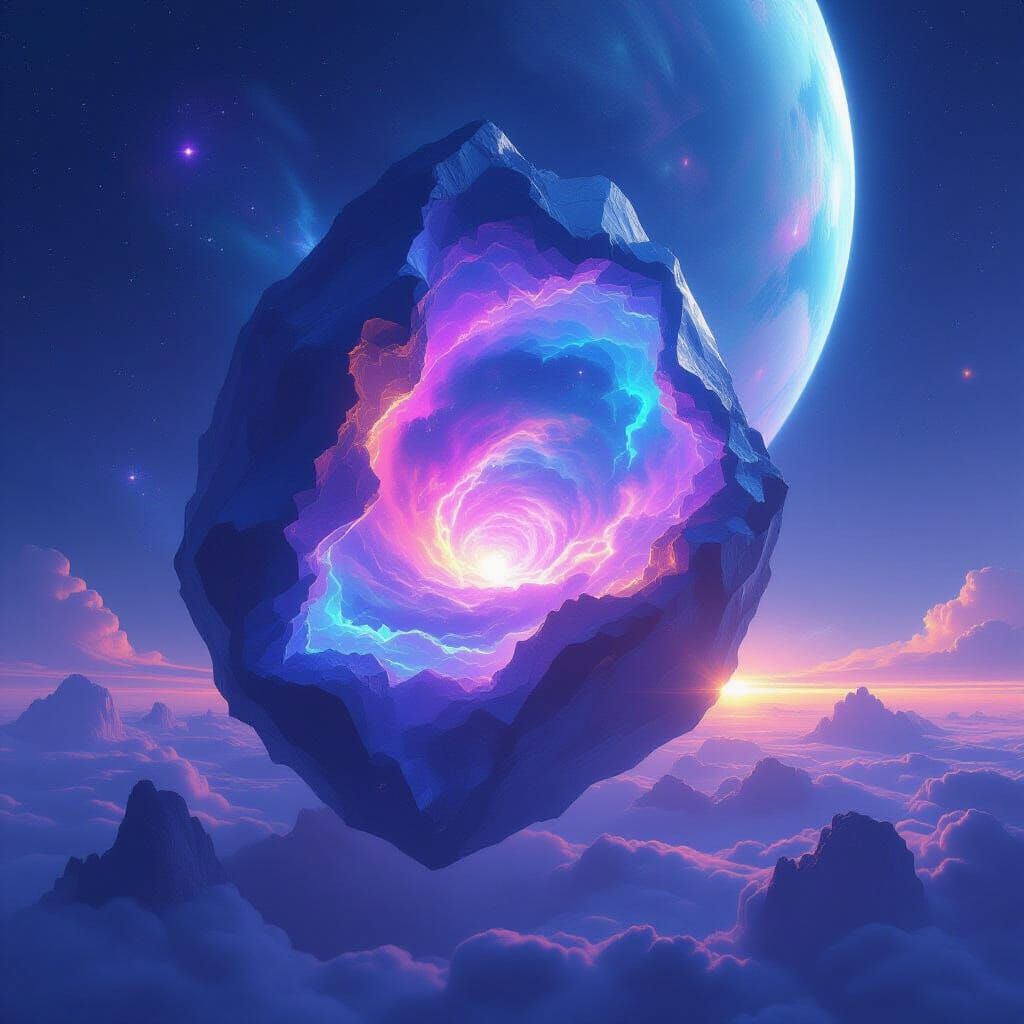 Crystalline Geode in Gas Giant Atmosphere