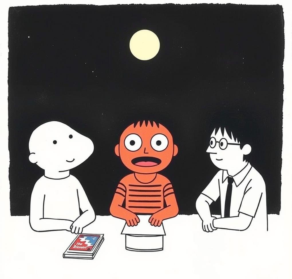 Cartoon Illustration in Graphic Novel Style