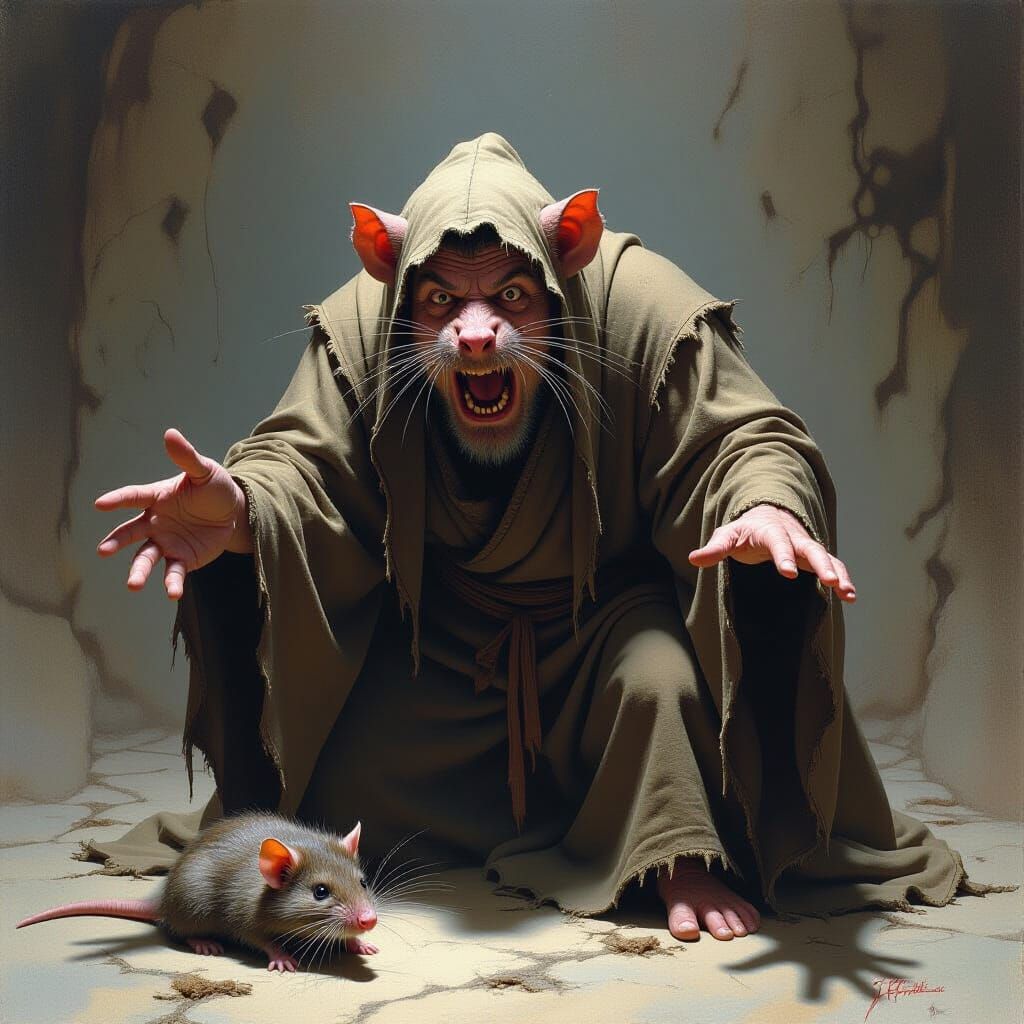 Peter Pettigrew Transforms into a Rat in Dark, Ominous Style