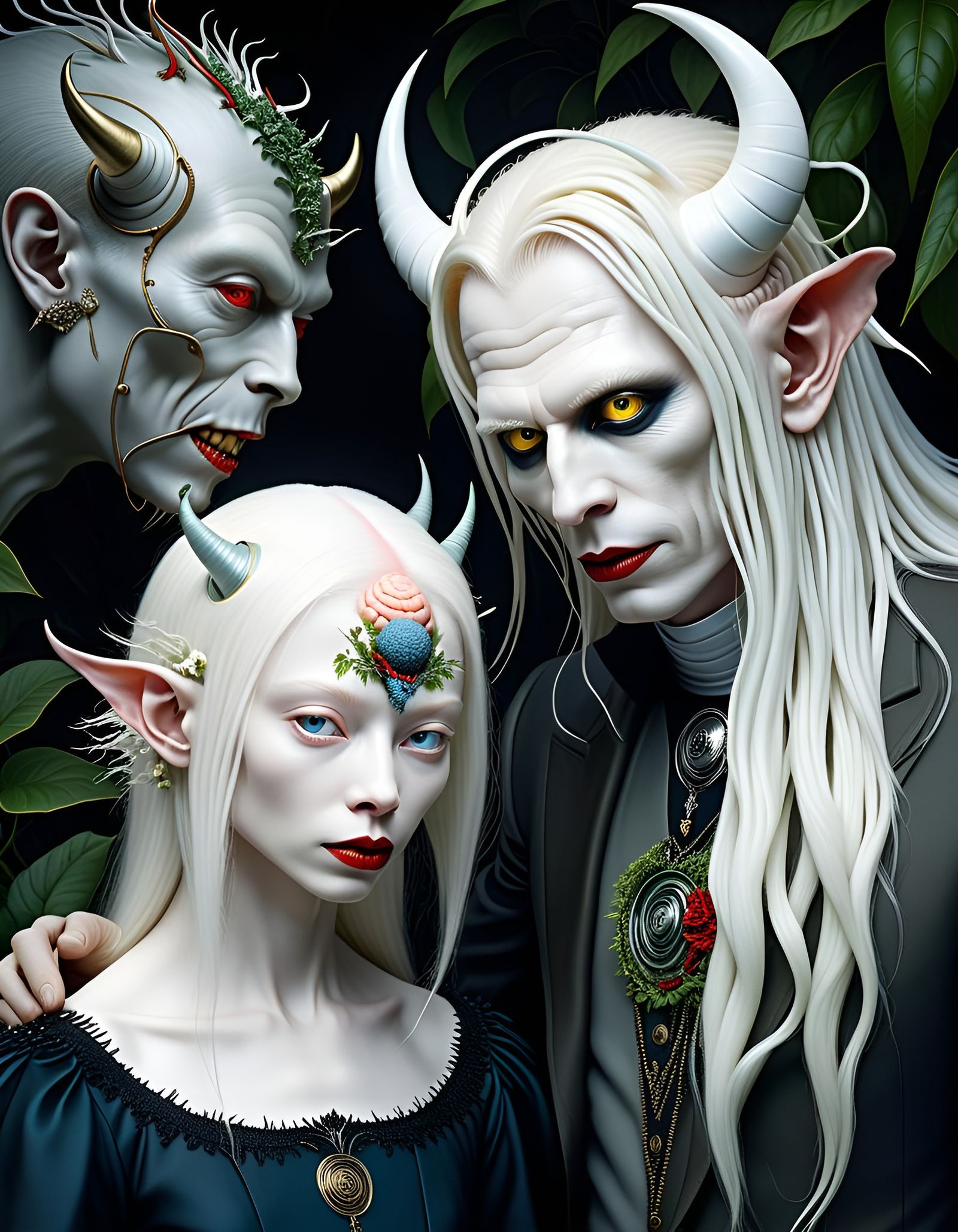 Lovecraftian Albino Devils in an Art Nouveau Nightmare