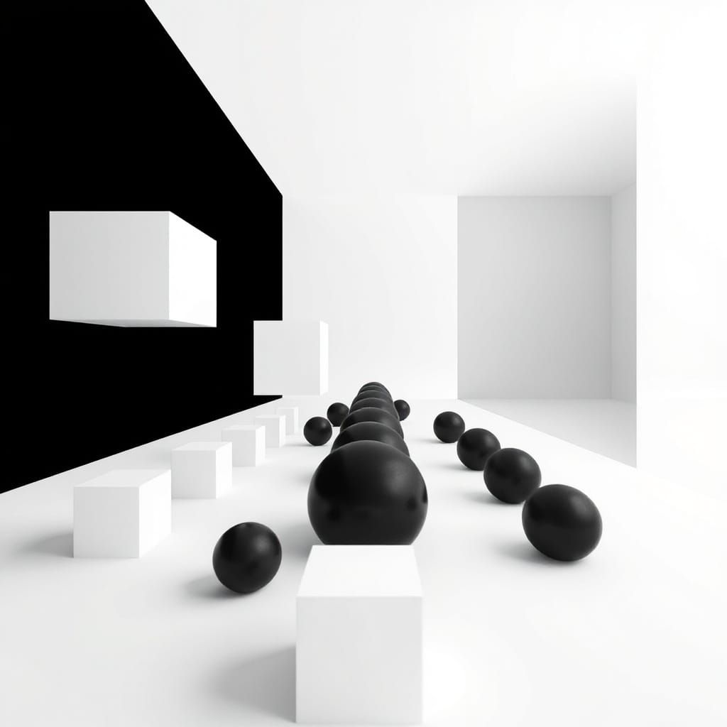 Geometric Realms Converge in Surreal Double Exposure