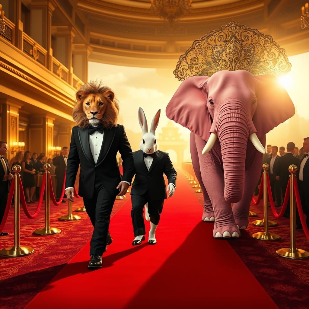 Elegant Animals Stroll the Red Carpet at Casino de Cannes