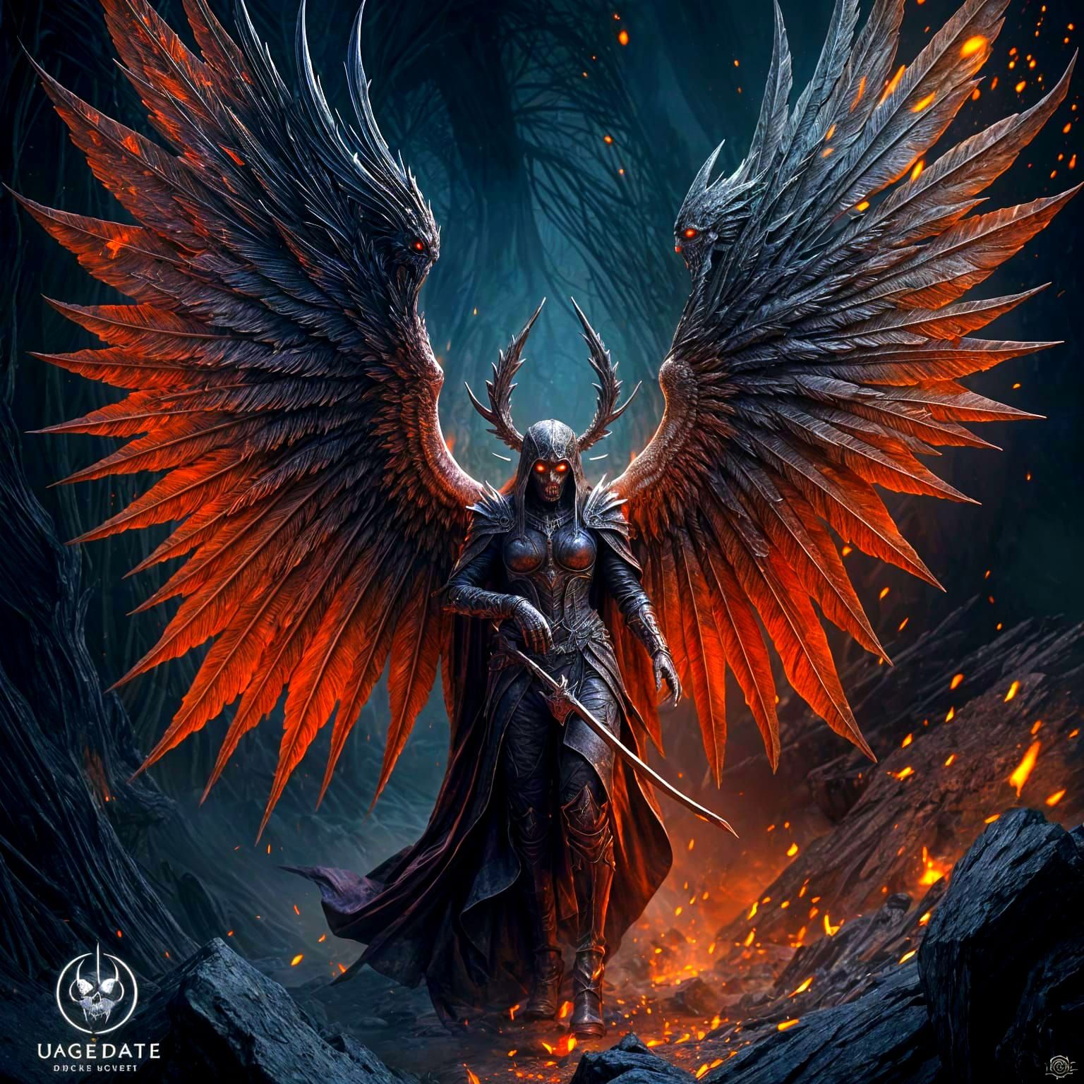 Angel of Death, a Fantastical Matte Painting in Deep Color