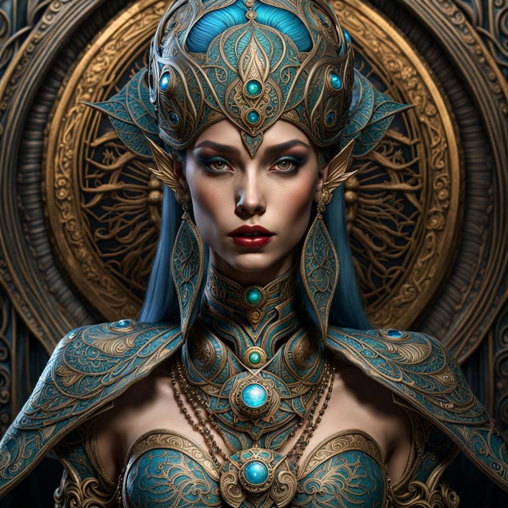 Tattooed Elf Prince in Elaborate Elven Finery