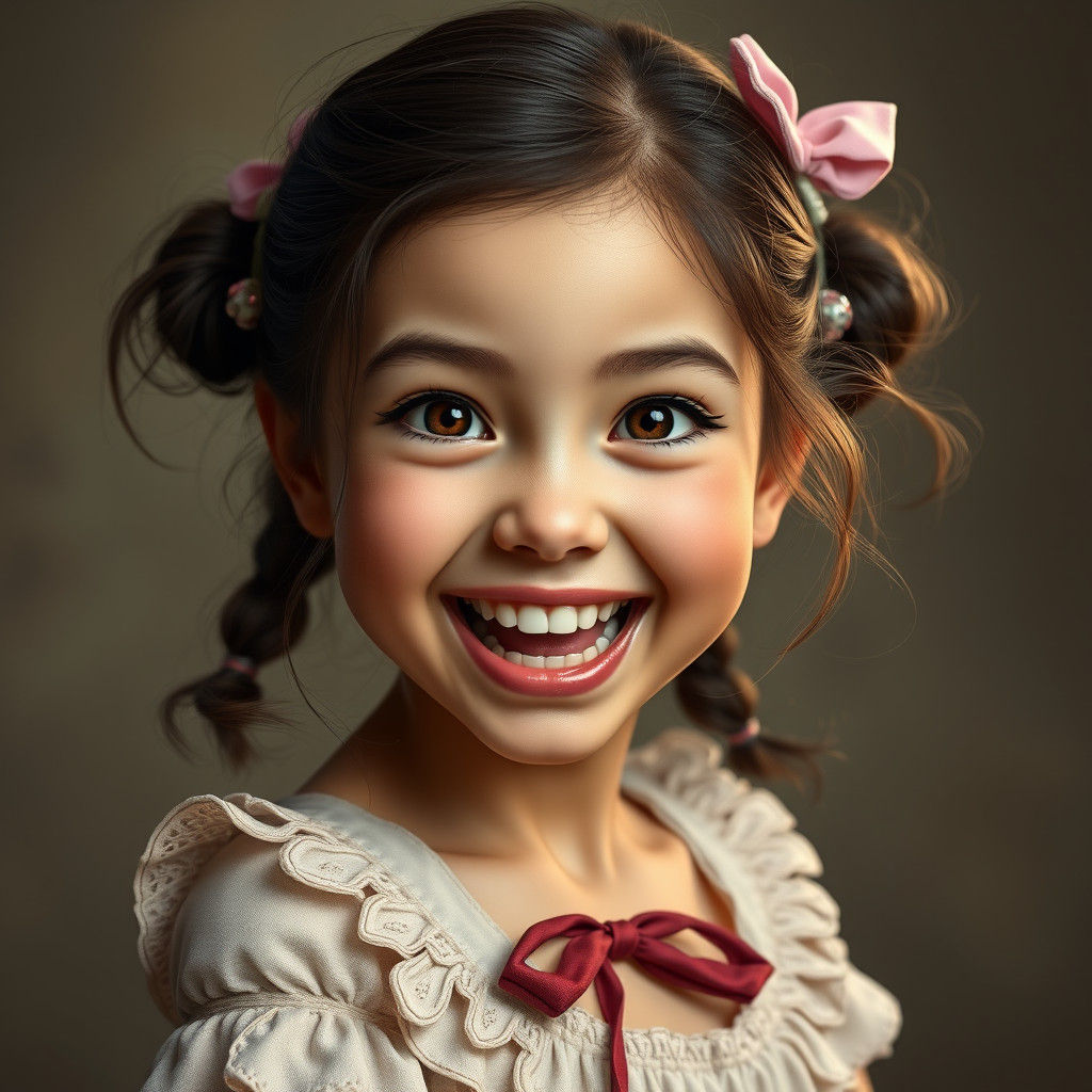Mischievous Beauty: Portrait of a Naughty Girl