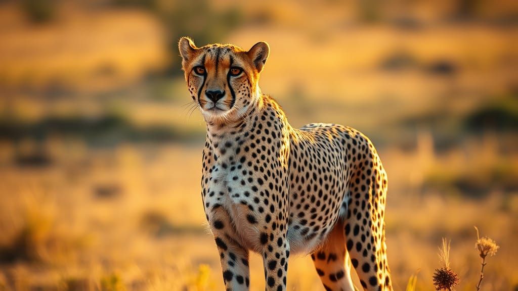 Savannah Cheetah in Golden Light