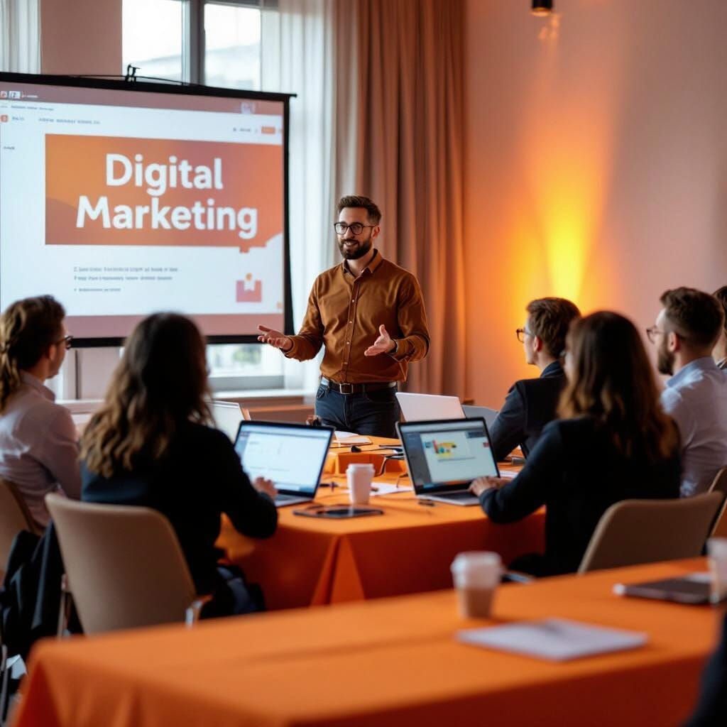 Digital Marketing Training Session with 16 Attendees
