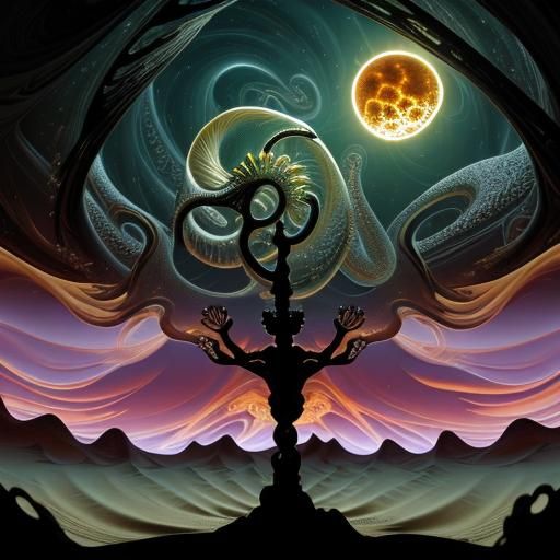 Magical Sand Creature Dissolving: A Fantasy Scene