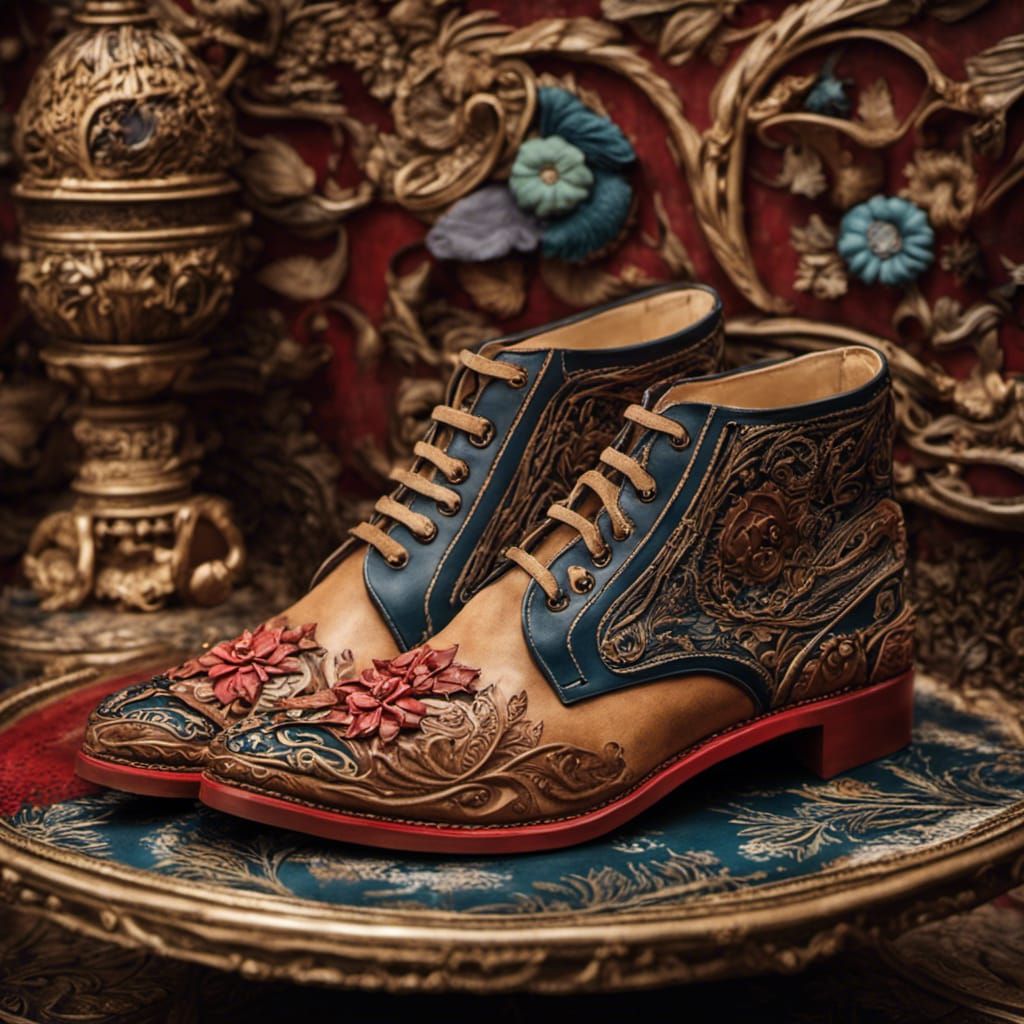 Elaborate Clay Shoes, Hyperrealistic Fashion Photography