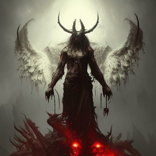 High Gothic Demonic Monster in Dark Fantasy Art