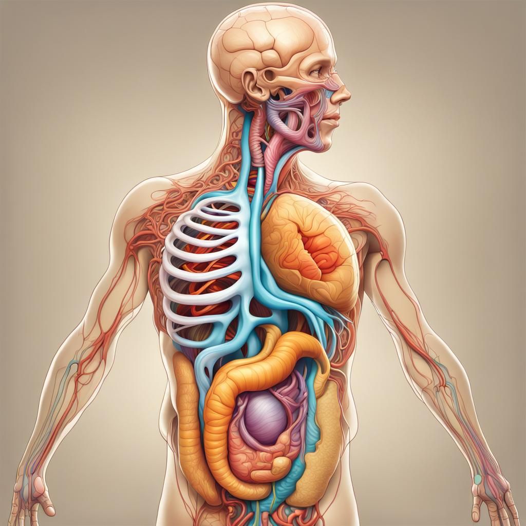 Detailed Alien Digestive System Anatomy Sketch