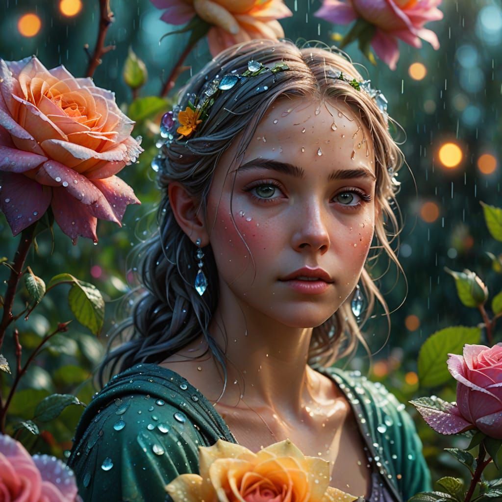 Ethereal Diamond Beauty in Vibrant Bloom