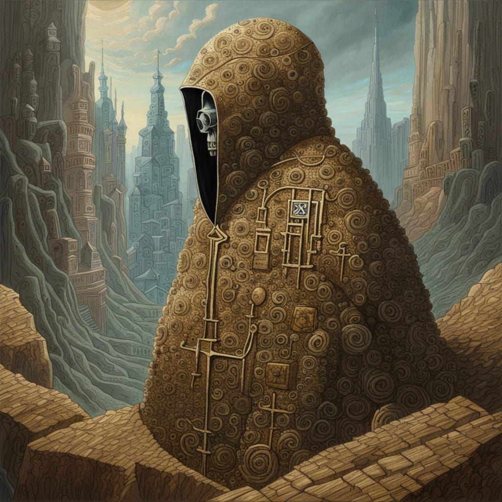 Sci-Fi Cliffside Cloaked in Surrealism