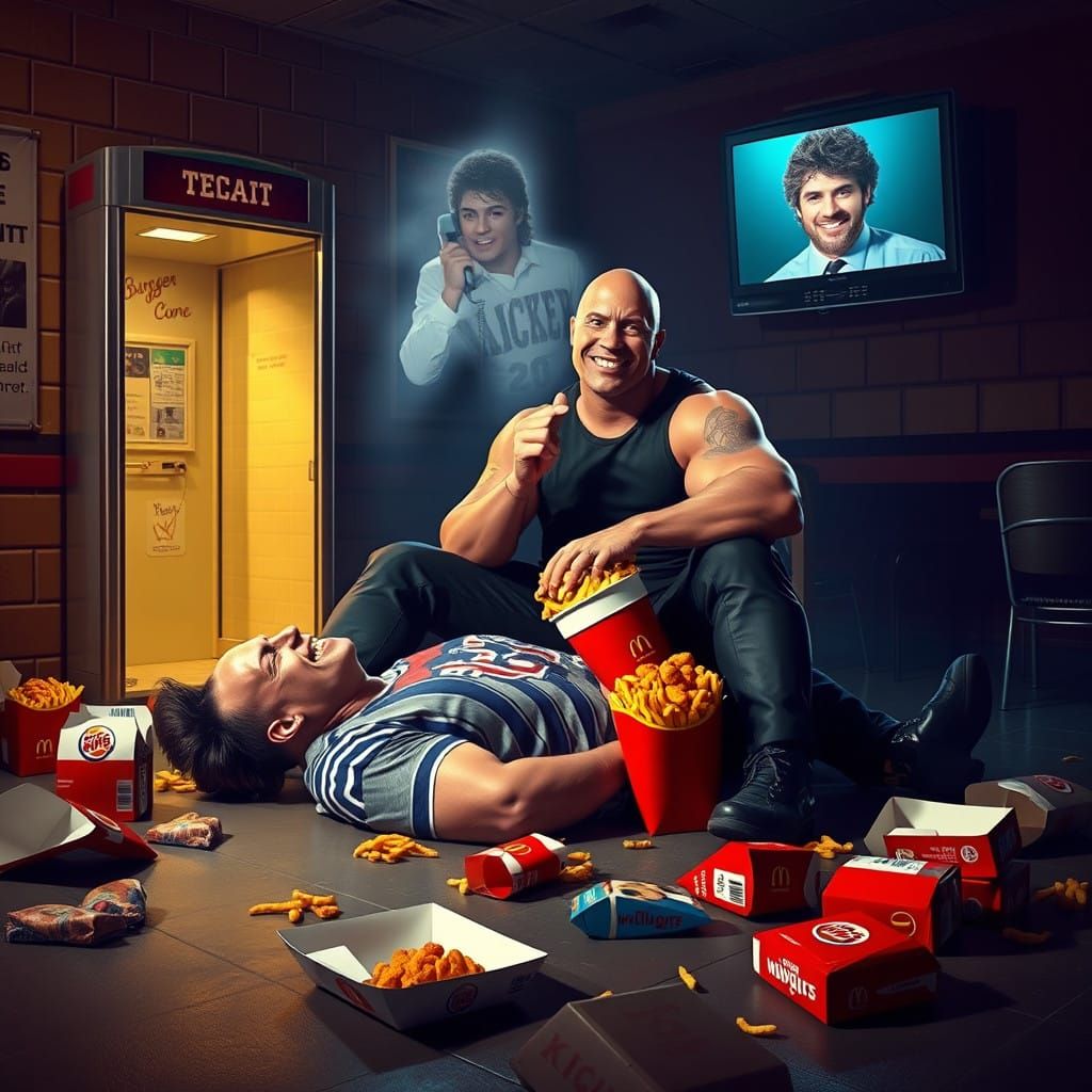 The Rock Dominates John Cena in a Burger King Brawl