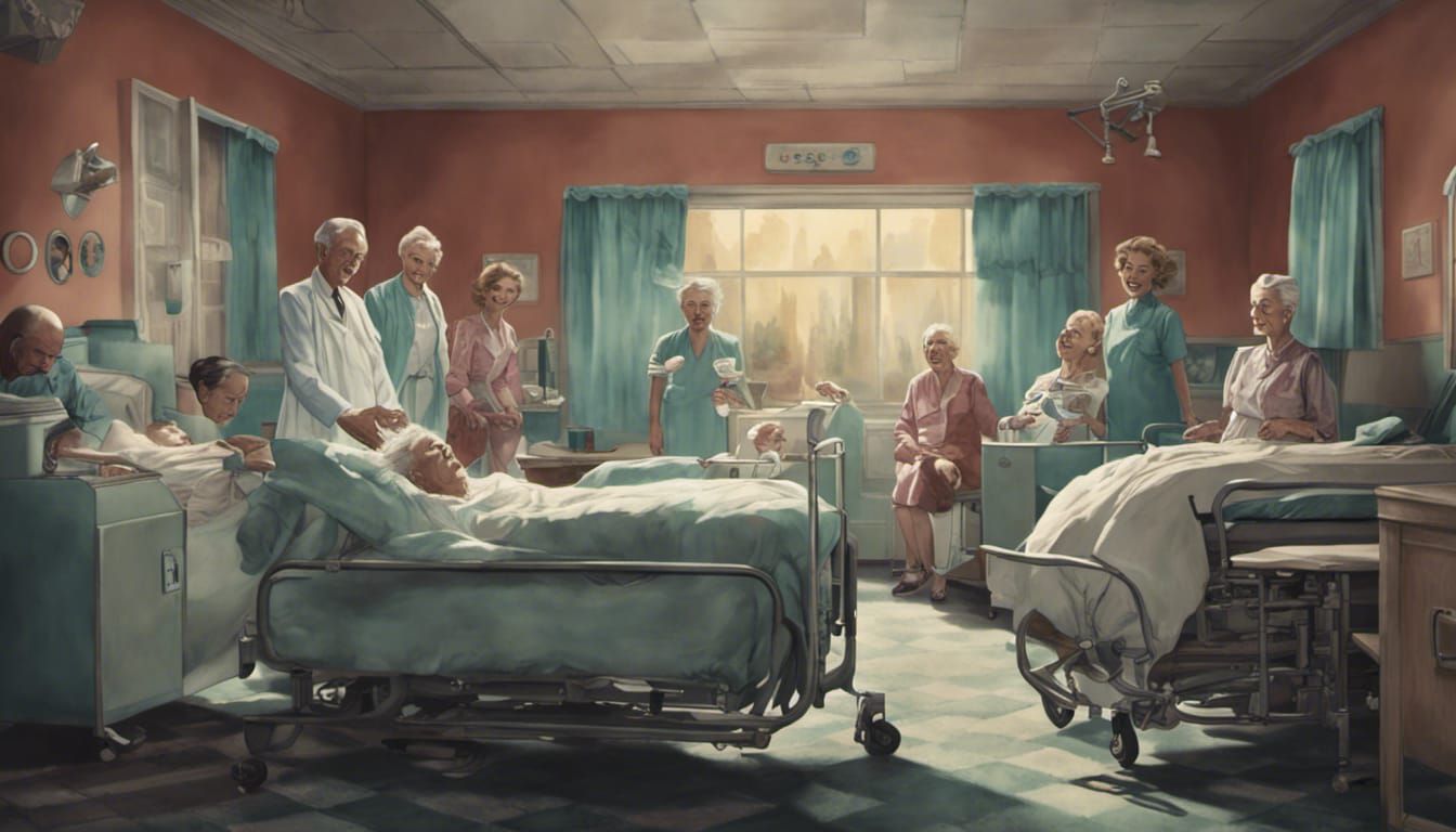 Angel of Death's Hospital Bed: Detailed Matte Painting