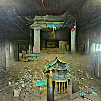 Ancient Abandoned Asian Temple
