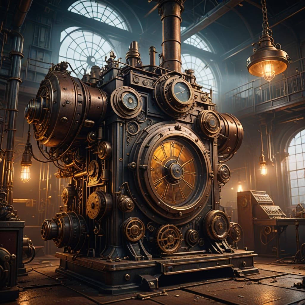 Ethereal Time Machine in Abandoned Laboratory