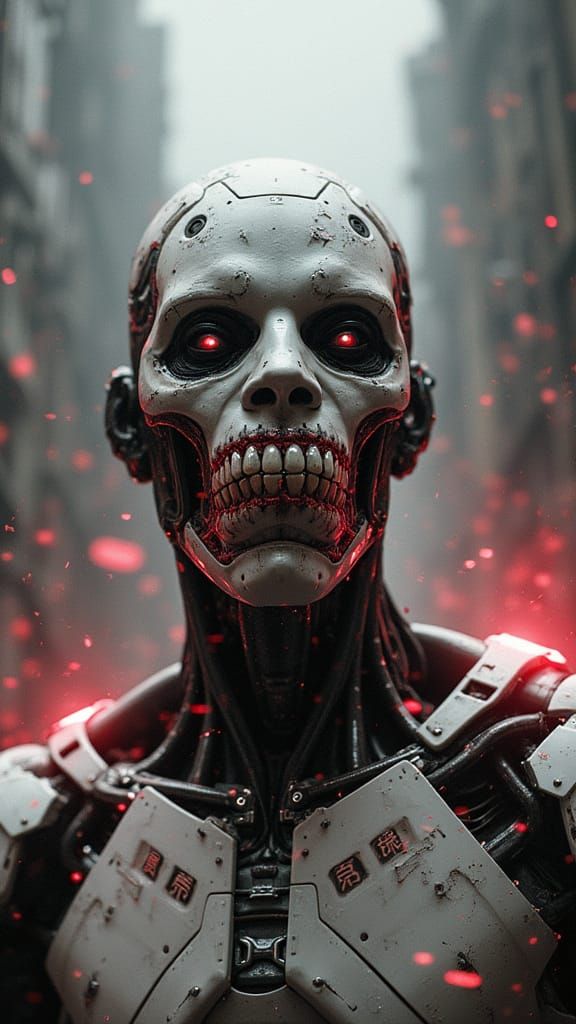 Biomechanical Horror Stares Forward in Cyberpunk Apocalypse