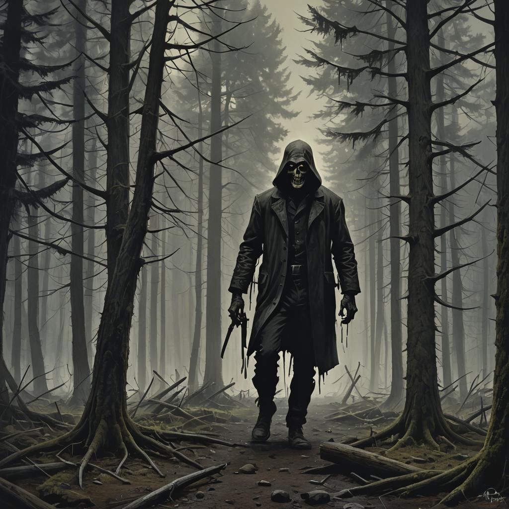 Sinister Dark Northwest Landscape by Rutkowski