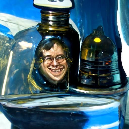 Nerd in a Bottle: Oil Painting by Gurney