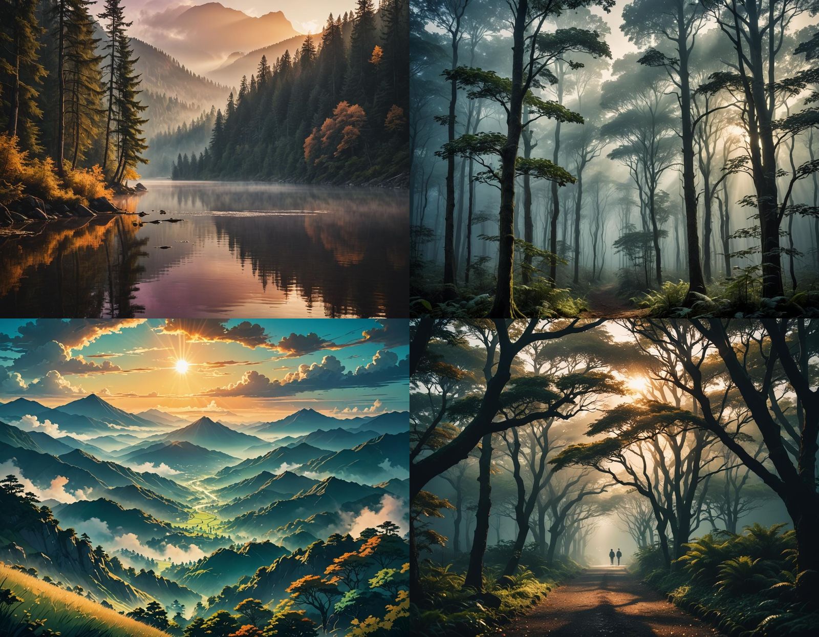 Cinematic Anime Background in Film Still Style