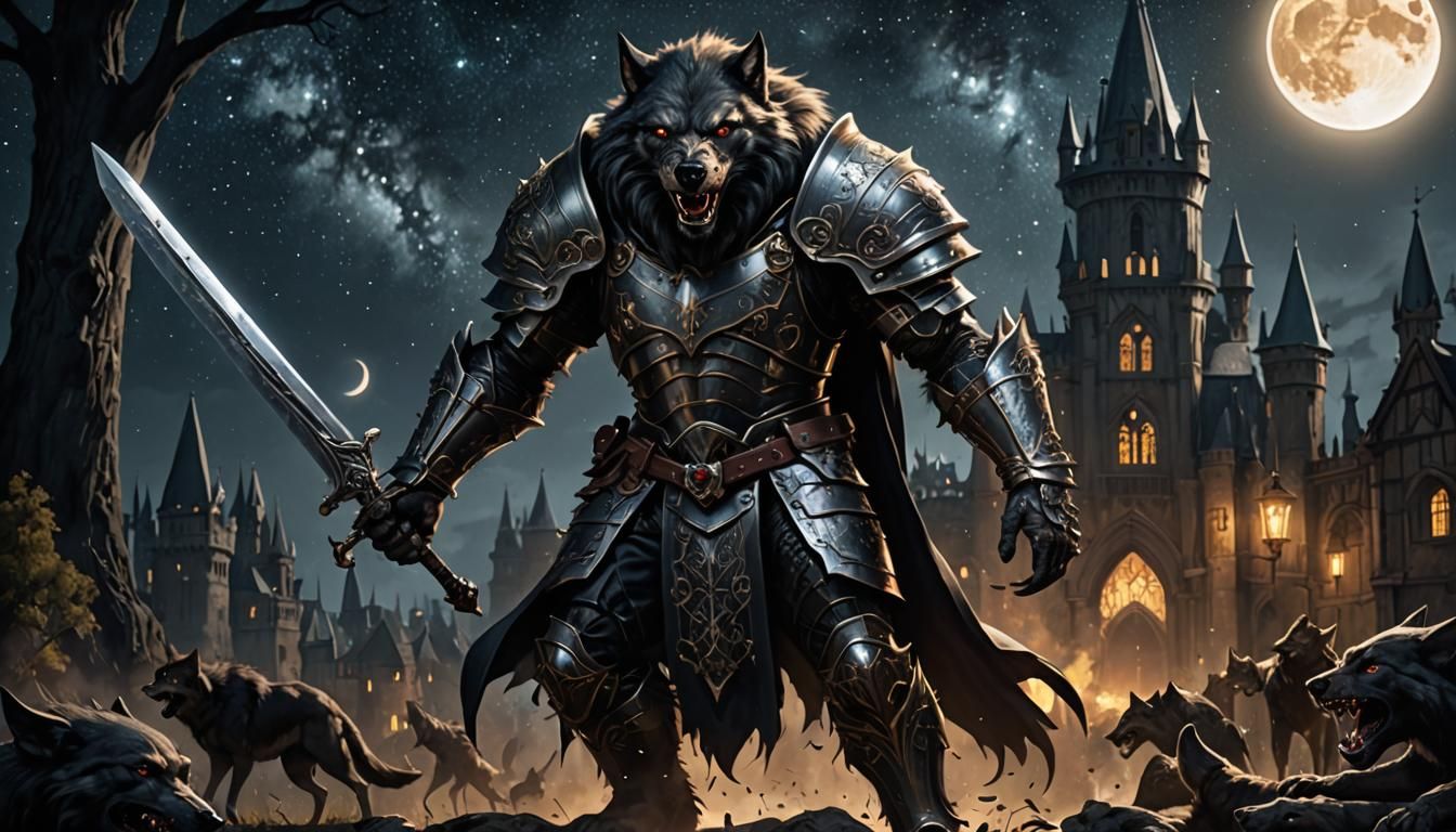 Werewolf in Gothic Armour with Greatsword