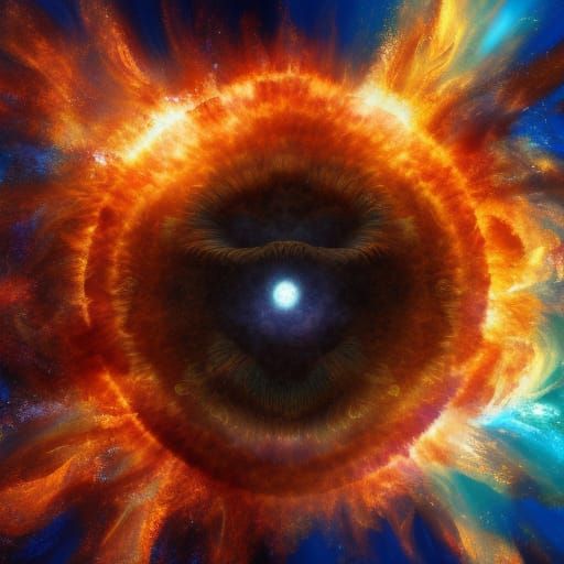 Hyperrealistic Sun Supernova Concept Art