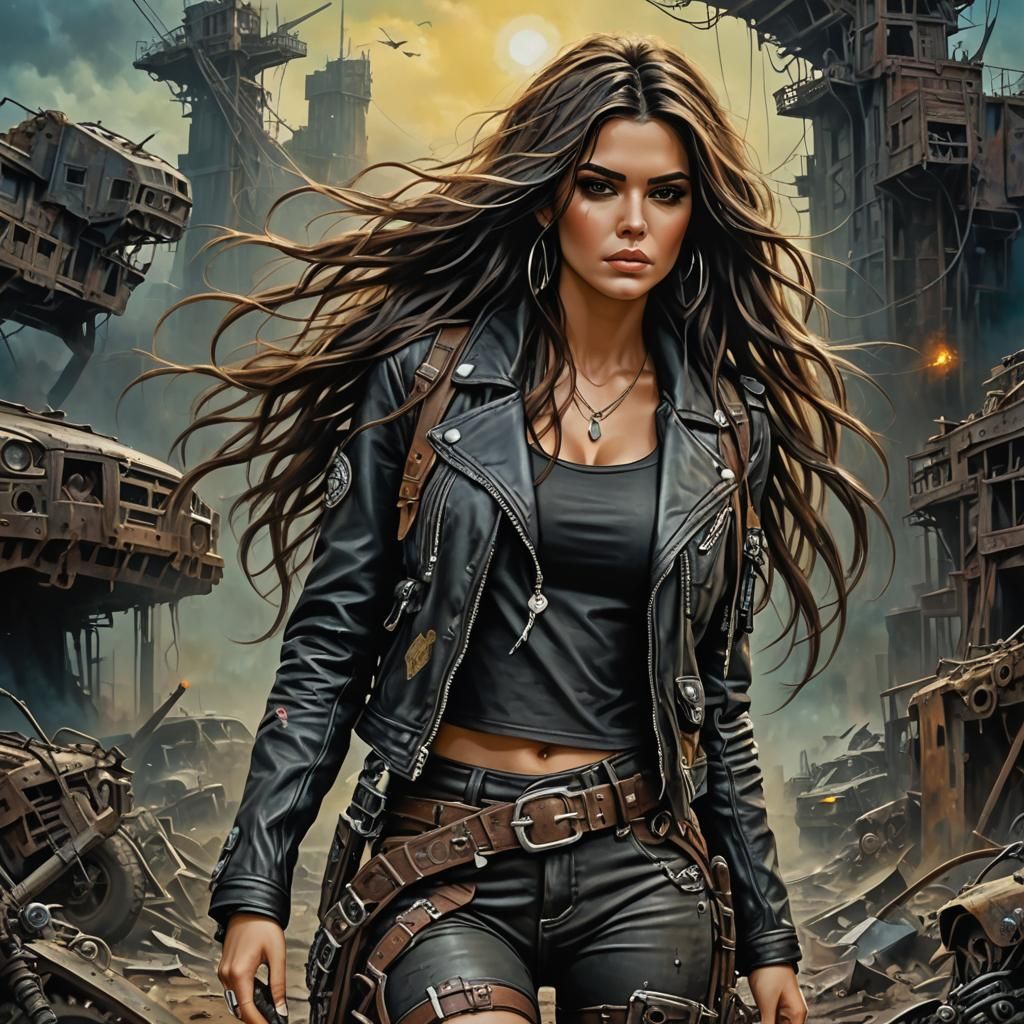 Kendall Kardashian as Post-Apocalyptic Raider, Tim Burton St...