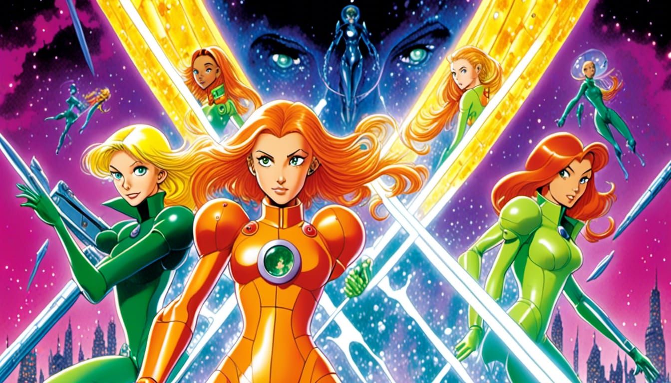 Totally Spies Movie Poster in Anime Style