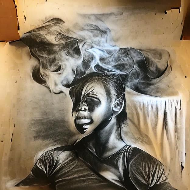 Classic Charcoal Drawing