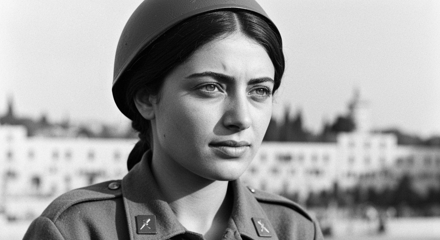 Jewish Female Soldier in 1948 Jerusalem