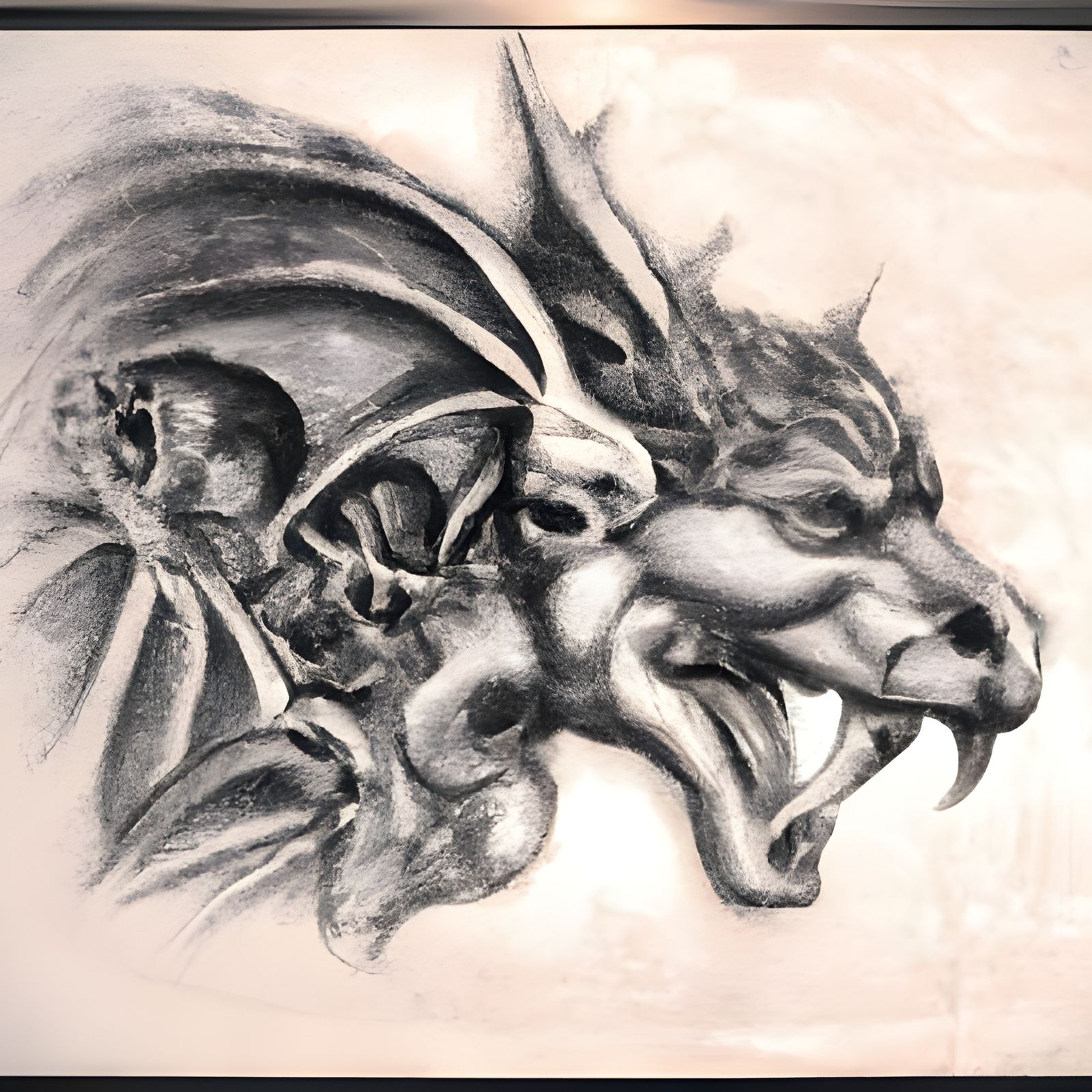 Demonic Renaissance Monsters in Grotesque Filigree Style