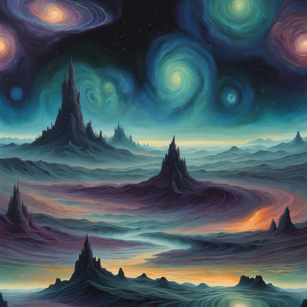 Celestial Ballet in Ethereal Hues