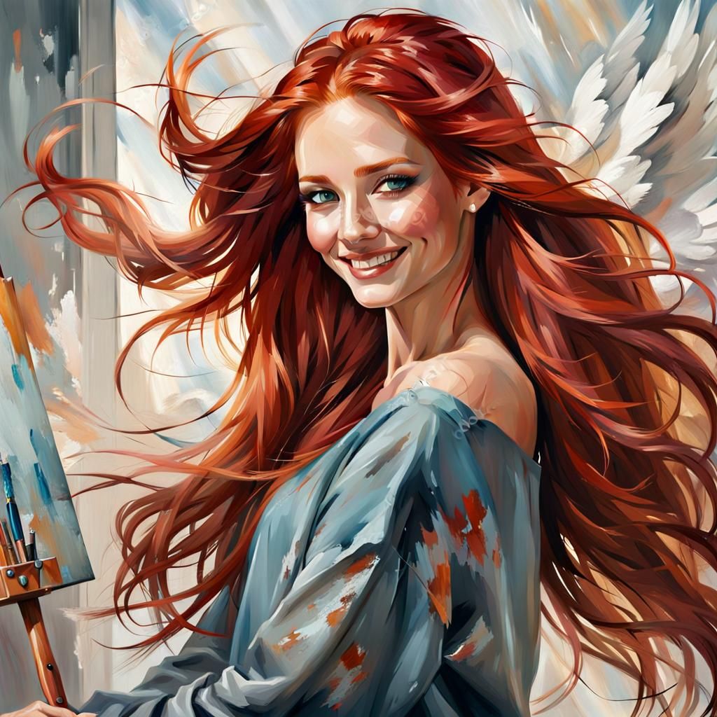 Beautiful Redhead Smiles Like an Angel