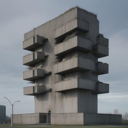 Brutalist monument