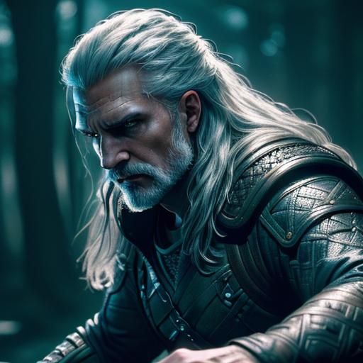 Geralt of Rivia Monster Hunt: Photorealistic Witcher Portrai...