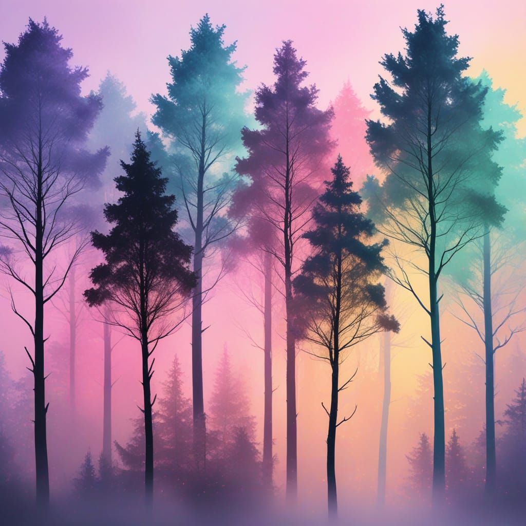 Whispers of the Forest in Pastel Dreams