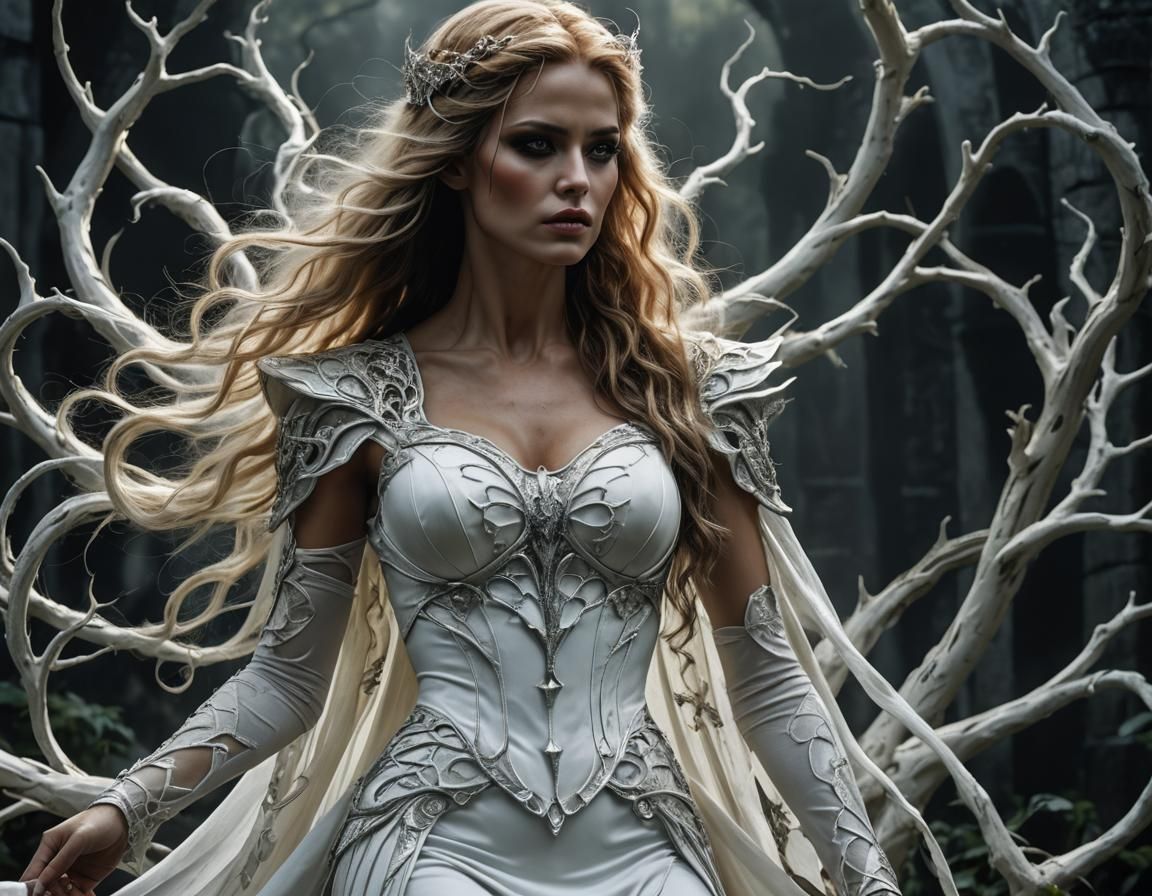 Dark Fantasy Banshee in Photorealistic Style